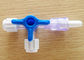 Plastic Disposable Surgical Kits / Butterfly Three Way Solenoid Valve Stopcock Ball Offset